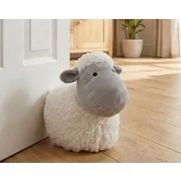 LB H&F Lilienburg Bodentürstopper Niedlicher Türstopper Schaf Lamm Türpuffer Türsack Türhalter (Bodenstopper Zugluftstopper Fensterhalter Bodentürstopper Türfeststeller Windstopper Türluftstopper Zugschlagbremse Deko Tier), Türbremse Türaufhalter Fen