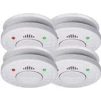 smartwares Rauchmelder (4er Set Optischer Mini Rauchwarnmelder mit 10 Jahres Batterie)