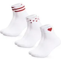 OCCULTO Sneakersocken Damen Motiv Quarter Socken 3er Pack (Modell: Gianna) (3-Paar)