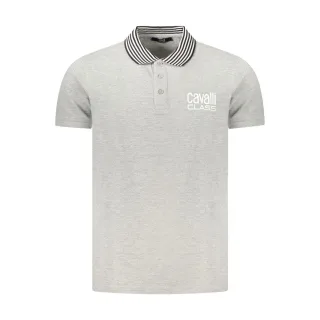 Cavalli Class Grigio Baumwollpolo für Herren