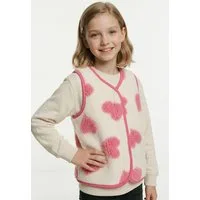 Name It Fleeceweste NMFLARA TEDDY VEST aus Polyester, normal geschnitten, mit V-Ausschnitt