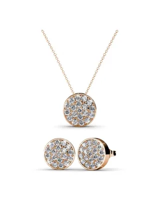 Rundes Set - Roségold und Kristall