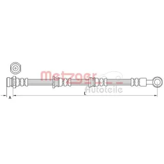 Metzger Bremsschlauch vorne Mitsubishi Pajero 3