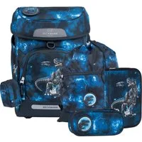 Beckmann Schulrucksack Beckmann Schulranzenset Plus Air - 6-tlg. Set Tech Rex