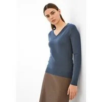 Vila V-Ausschnitt-Pullover VIRIL V-NECK L/S KNIT TOP - NOOS Materialmix, regular fit
