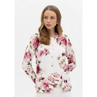 Passioni 2-in-1-Strickjacke Twinset mit zarten Blumenprint