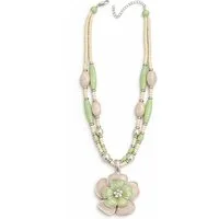 COLLEZIONE ALESSANDRO Kette mit Anhänger Flowerfull, in rosa- und grüntönen, 2-rhg