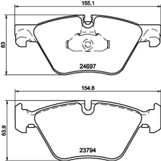 Hella Bremsbel?ge vorne BMW 5er F10