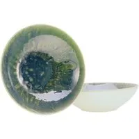 CreaTable Schüssel Yuki, Steinzeug, (Set, 2-tlg), Reaktiv-Digitaldruck, jedes Stück ein Unikat, Ø 24 cm