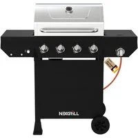 nexgrill Gasgrill Classic 4B 4+1 Brenner, Grillwagen 14,4 kW, mit Seitenkochfeld 2,5 kW, BxTxH: 124 x 118 x 61 cm