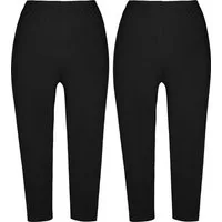 Erwin Müller Jogginghose Damen-Capri-Leggings 2er-Pack Uni