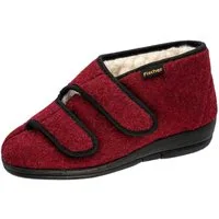 Fischer-Markenschuh Dora Hausschuh Filz, Weite H, Klettverschluss, Schurwollfutter