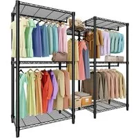 GarveeMore Kleiderständer Schwerlast Garderobenständer 850kg Tragkraft Kleiderschrank Organizer
