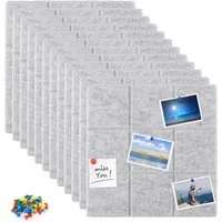 AFKSMILE Pinnwand 12 Stück Filz Pinnwand Selbstklebend, 30x30cm Dekorative Filzboard