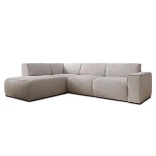 AX Living Ecksofa, Creme, Textil, Teilmassiv,Kiefer, Uni, 5-Sitzer, Füllung: Polyurethan (Pur), L-Form,L-Form, rund, 292x220 cm, Oeko-Tex®, Oeko-Tex® Standard 100, Gots, Pefc, FSC 100%, FSC Mix, FSC Recycled, TÜV Rheinland, TÜV Süd, Reach, Made in Eu