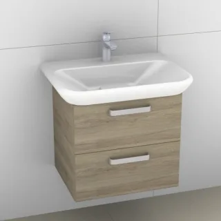 Artiqua 413 Waschtischunterschrank für MyDay 125465 Sanremo Eiche quer NB, 413-WU2L-K91-7145-428 413-WU2L-K91-7145-428