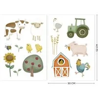 LITTLE DUTCH Wandsticker Little Farm (Set), Little Dutch - Luxus-Wandaufkleber - Kleiner Bauernhof - 30x42cm