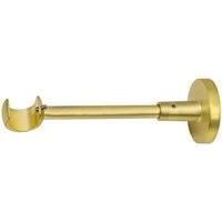 MDEKOR Gardinenstangenhalter für Gardinenstange 19 mm, Wandträger 1-läufig Messing Gold R-TYP