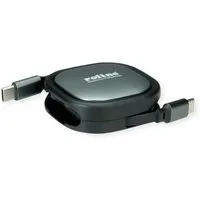 ROLINE USB 2.0 Aufrollbares Kabel, C-C ST/ST USB-Kabel, USB Typ C (USB-C) Männlich (Stecker), USB Typ C (USB-C) Männlich (Stecker) (120.0 cm)