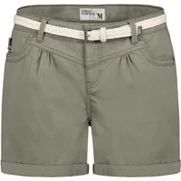 SUBLEVEL Shorts Damen Bermudas kurze Hose Baumwolle Hotpants Chino Sommer Hose Leichte Bermuda mit Stretchkomfort, Hotpant und Flechtgürtel