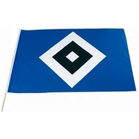 VertriebsArena GmbH Fahne HSV Fahne 'Raute' mit Stock 30x45