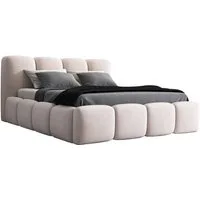 A&J MöbelLand GmbH Polsterbett DONA-OM mit Lattenrost und Bettkasten. (Bett mit Kopfteil. Lattenrost und Bettkasten Inclusive! Viele Varianten zur Auswahl – wählen Sie Größe und Farbe!, TOP ANGEBOT), Länge: 220 cm Höhe Kopfteil: 100 cm