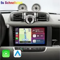 A-Sure 5s Schnellstart Carplay Android Auto Für Smart Fortwo 451 2011-2015 Autoradio (DSP, Android Auto, 5s Schnellstart, Linux, 1280*720 Screen, FM, Apple Carplay)