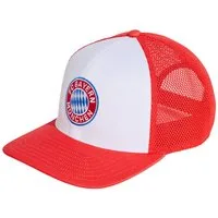 adidas Performance Baseball Cap FC Bayern München I Trucker Cap Logo I Herren I Rot/Weiß