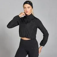 MP Damen Velocity Slim Fit Crop-Windbreaker für Damen – Schwarz - L