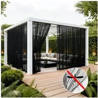 Sunicol Moskitonetz Outdoor Vorhang, Moskitonetz für Pavillon, fliegengitter Transparent (1 St), Gardinen DIY Sichtschutz Sonnenschutz für Balkon Terrassen