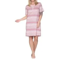 Normann Nachthemd Damen kurzarm Nachthemd im Ethnolook - auch in Übergrössen