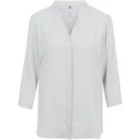 GREIFF Langarmbluse Greiff CHIFFON Damen Bluse 3/4-Arm V-Neck Regular Silbergrau 54