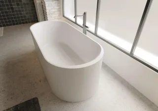 Riho freistehende Badewanne Valor 170x72x55 cm, weiß matt, B130001105 B130001105