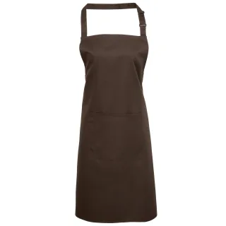 Premier Ladies/Womens Colours Bip Schürze mit Tasche (Braun)