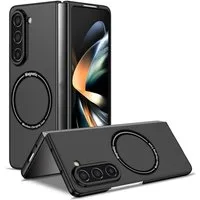 Wigento Handyhülle Für Samsung Galaxy Z Fold6 Magnet Magsafe Handy Schutz Hülle Schwarz, MagSafe faltbare Schutzhülle