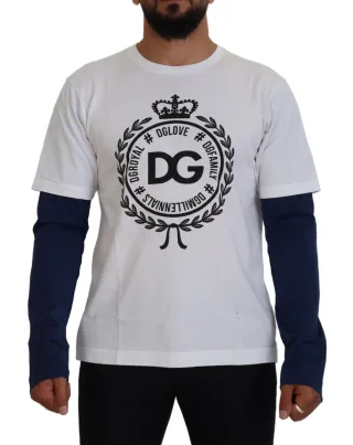 Dg Crest T-Shirt Weiß Langarm