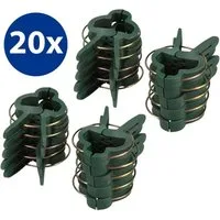 mumbi Gartenpflege-Set Gartenpflege-Set 20x Pflanzenclips Klein Pflanzenklammern Rankhilfe