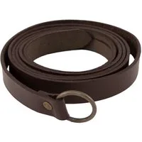 Vehi Mercatus Ritter-Kostüm Mittelalterlicher Langgürtel aus Leder mit Eisenring, 190 cm, div.
