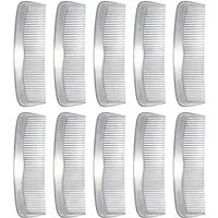 varivendo Haarkamm Kamm 12 cm, transparent 10 Stück, (Stück, 10 tlg., Kamm), Haarkamm Friseurkamm Bartkamm Taschenkamm