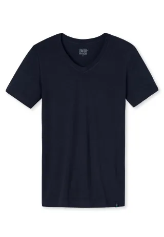 SCHIESSER - T-shirt V-Ausschnitt blauschwarz - Gr. - 6