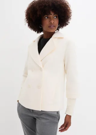 bonprix Cabanjacke mit Strickärmeln, beige, Gr.54, stylische Cabanjacke mit großem Kragen