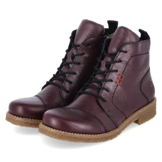 Rieker Schnürboots - Gr. 36 - Rot - Synthetik