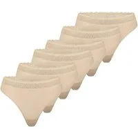 Triumph T-String 6er Pack Feel of Modal (Spar-Set, 6-St) String - Atmungsaktiv - Eleganter Spitzenbund am Taillenrand