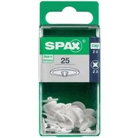SPAX Abdeckkappe Spax Abdeckkappen weiß zum stecken (kreuz) - 25