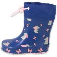 Beck Kleinkinder Gummistiefel Mini Fant Gummistiefel (Baby-Elefanten lassen Mädchenaugen leuchten, für trockene Füße bei Regenwetter) wasserdicht, aus Naturkautschuk, herausnehmbare Einlegesohle