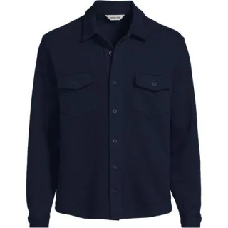 Bedford-Hemdjacke, Herren,  Blau, Baumwoll-Mischung/Polyester-Mischung, by Lands' End