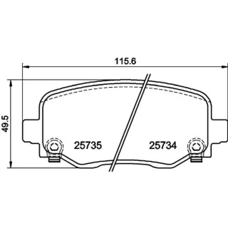 Hella Bremsbel?ge hinten Jeep Cherokee