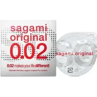 Sagami Einhand-Kondome ultradünnes Kondom 0,02 mm 2 Stück, 2 St., ultradünn
