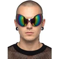 Metamorph Kostüm Space Brille, Futuristische Wrap-around-Brille für den Trip ins All
