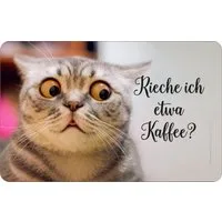 Frühstücksbrett Katze - Frühstücksbrettchen - Rieche ich etwa Kaffee